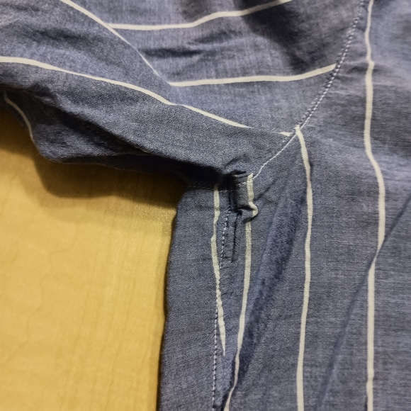 Grayson The Hero Blue and White Striped Button Down Shirt Size 01 - Picture 5 of 7